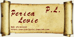 Perica Lević vizit kartica